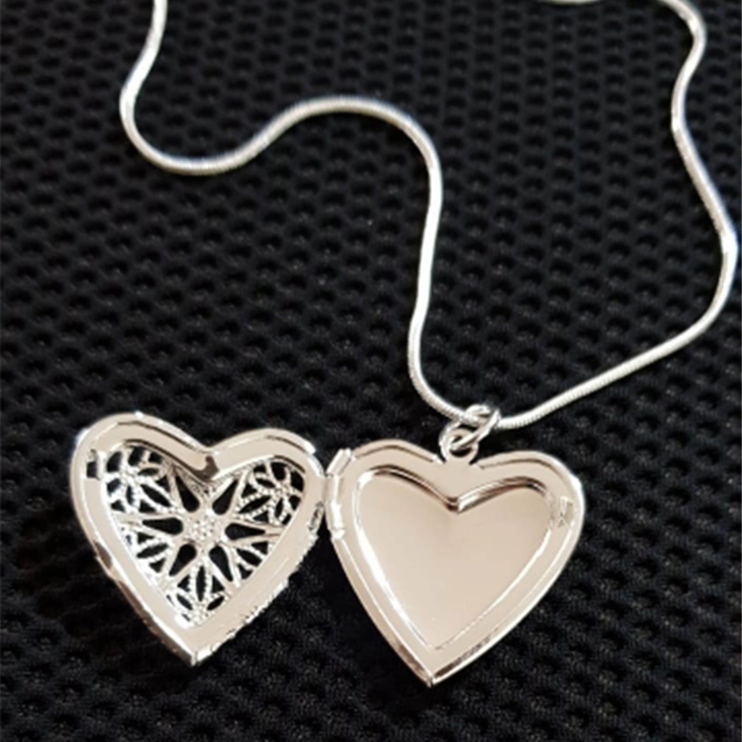 PARIS 925 Sterling Silver Photo Frame Pendant Necklace 18/20/22/24 Inch Snake Chain For Woman Charm Wedding Fashion Jewelry
