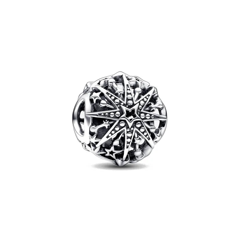 NEW 925 Sterling Silver Charm Fit Original Bracelet Accessories Women Jewelry White Series Football Snake Dreamcatcher Cross
