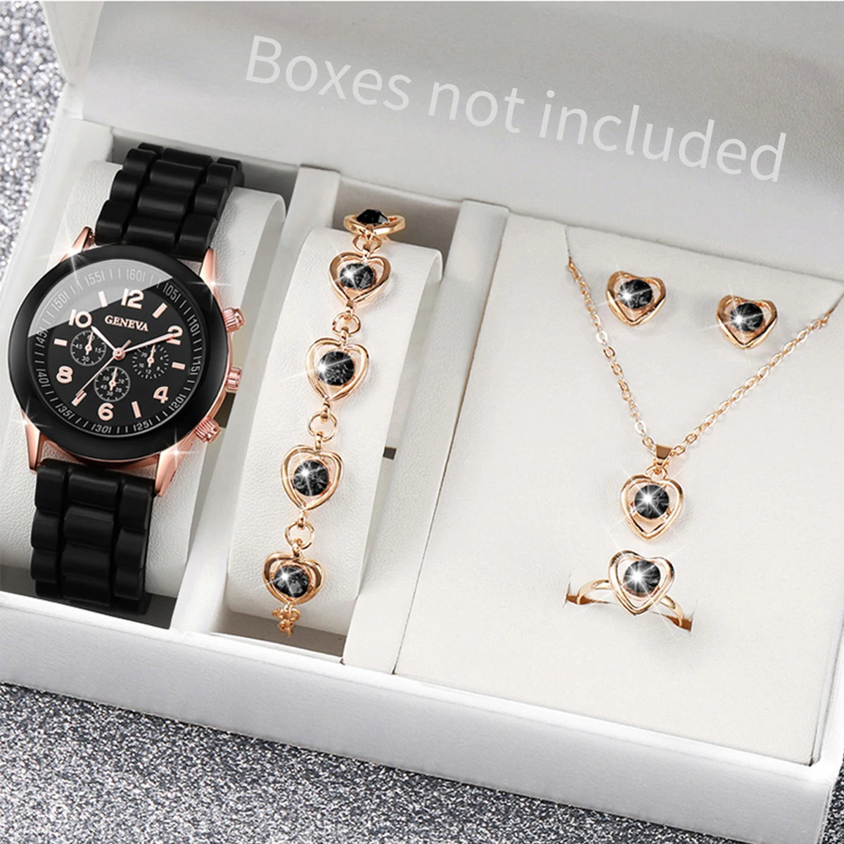 Women Watches Fashion Silicone Band Women Quartz Watches Jewelry Set Reloj Mujer