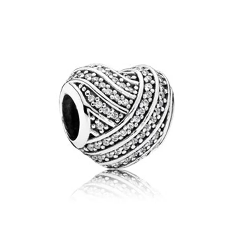 NEW 925 Sterling Silver Charm Fit Original Bracelet Accessories Women Jewelry White Series Football Snake Dreamcatcher Cross