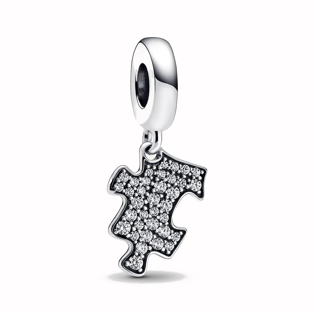 NEW 925 Sterling Silver Charm Fit Original Bracelet Accessories Women Jewelry White Series Football Snake Dreamcatcher Cross