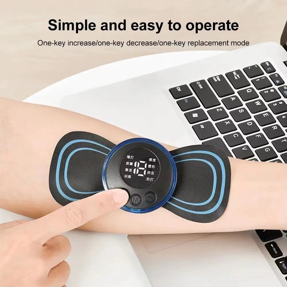 Mini Neck Massager, Electric Massager Sticker, Portable Body Massage Patch For Men, Women, Shoulder, Arms, Leg