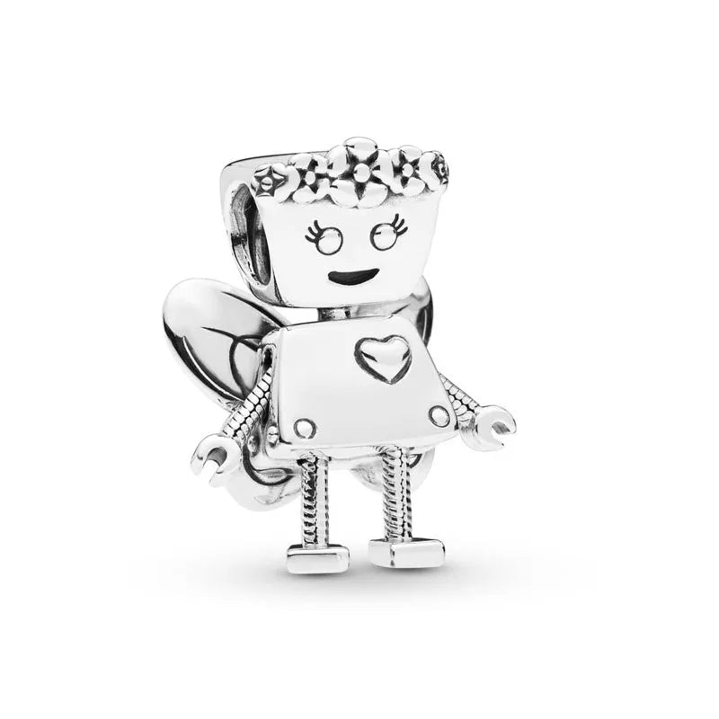 NEW 925 Sterling Silver Charm Fit Original Bracelet Accessories Women Jewelry White Series Football Snake Dreamcatcher Cross