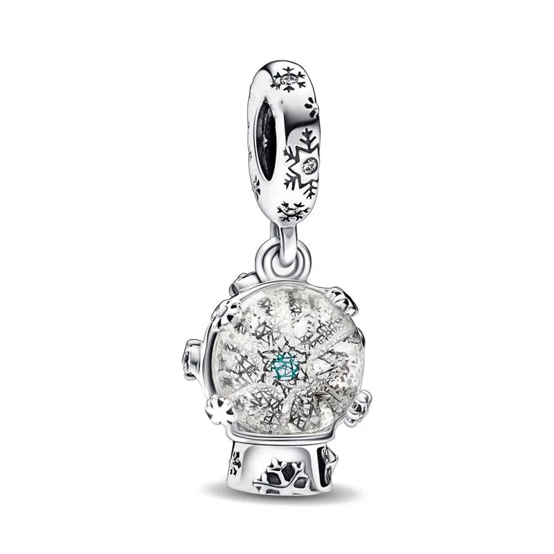 NEW 925 Sterling Silver Charm Fit Original Bracelet Accessories Women Jewelry White Series Football Snake Dreamcatcher Cross