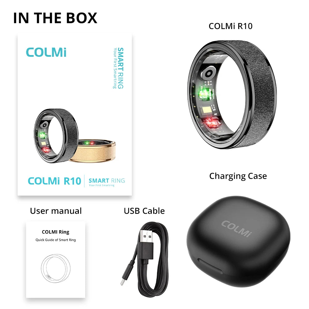 LIFE LONG R 1 Smart Ring with Charging Case for Men Women, Health and Sleep Monitor, 5ATM Waterproof, Multi-sport Mode