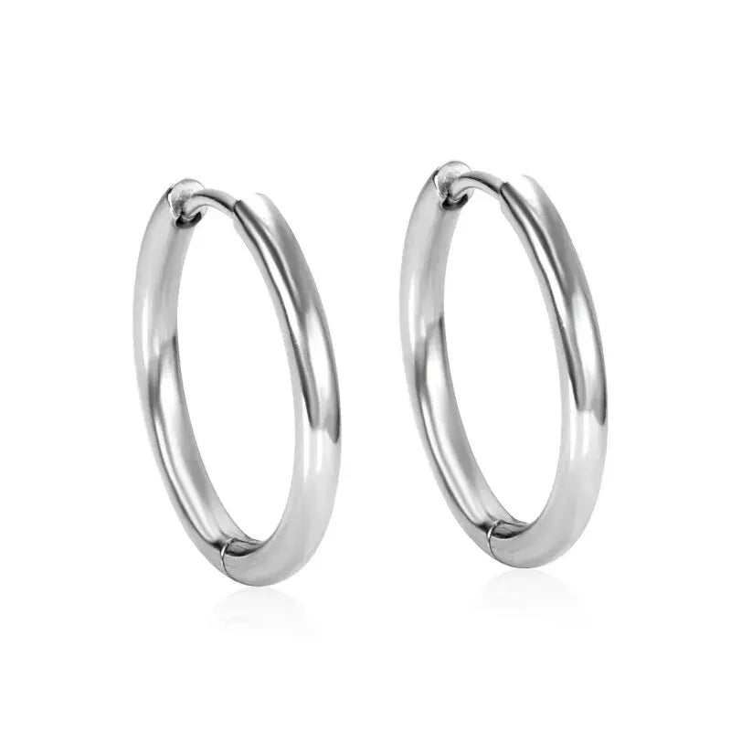 2Pcs Small Hoop Earrings for Women Men
