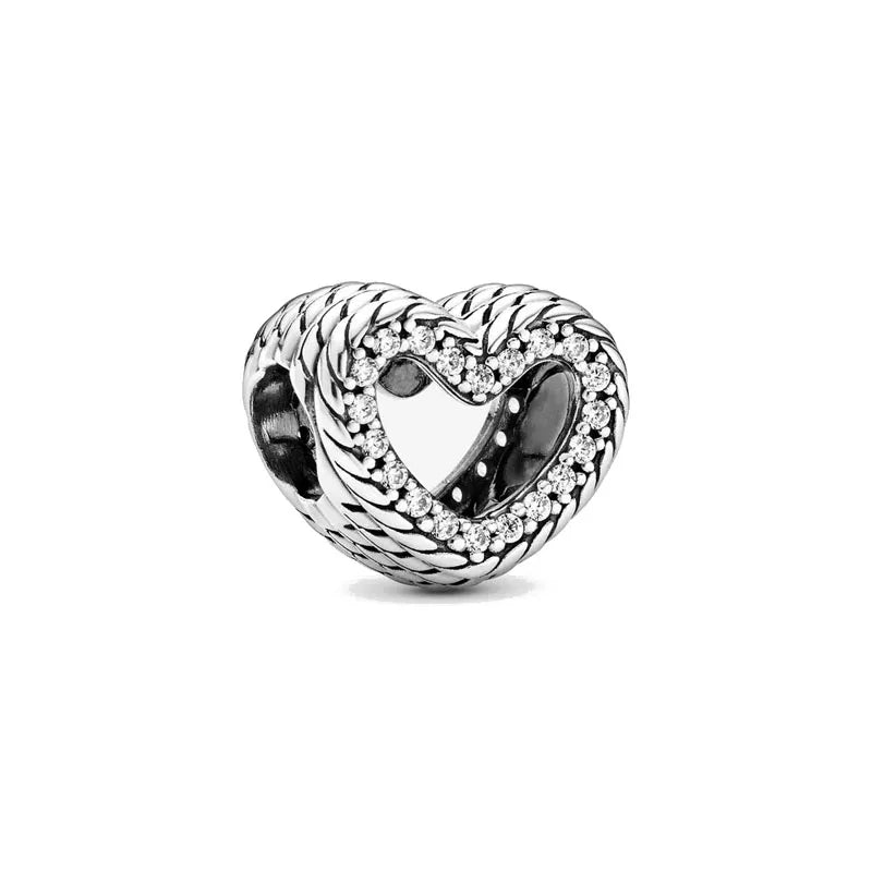 NEW 925 Sterling Silver Charm Fit Original Bracelet Accessories Women Jewelry White Series Football Snake Dreamcatcher Cross