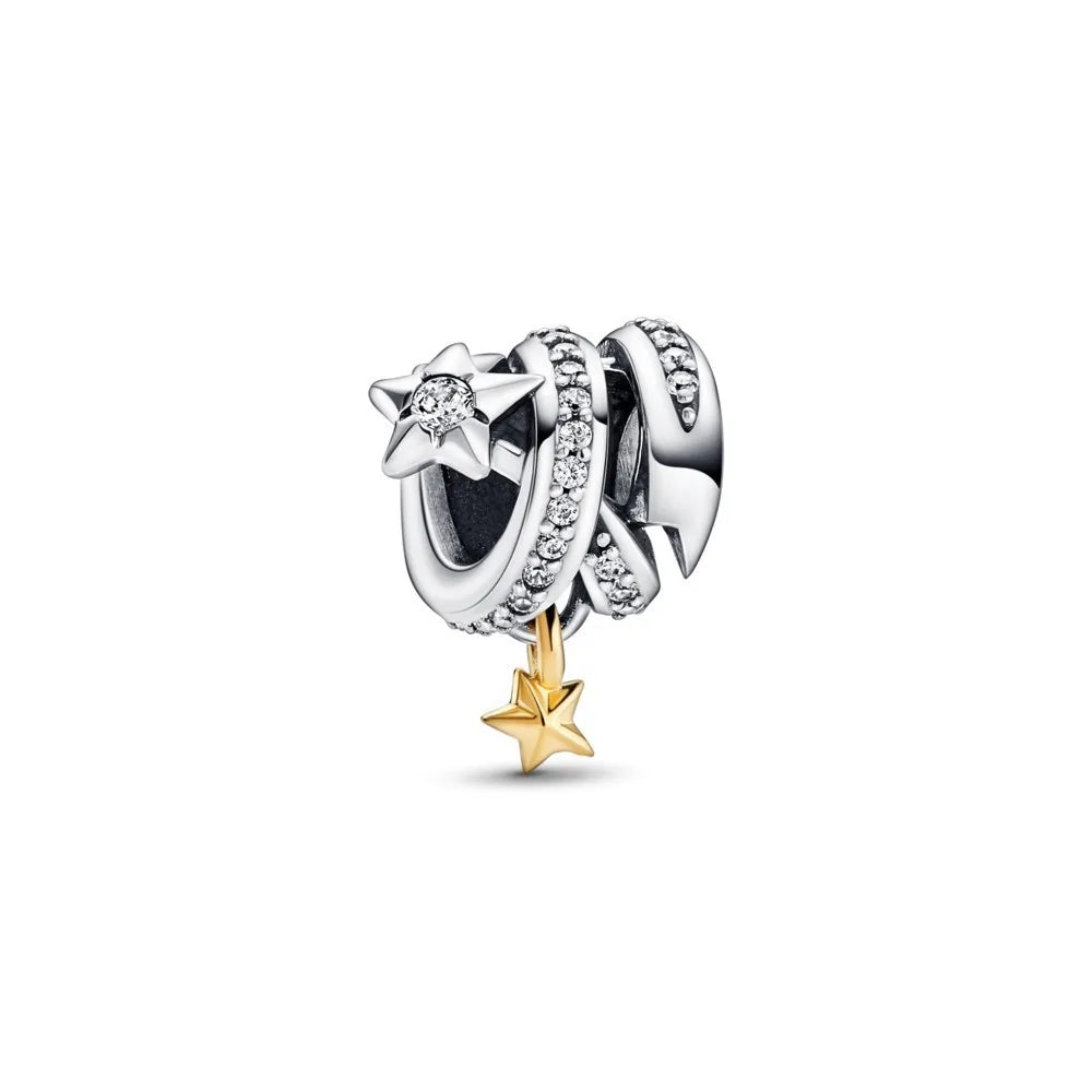 NEW 925 Sterling Silver Charm Fit Original Bracelet Accessories Women Jewelry White Series Football Snake Dreamcatcher Cross