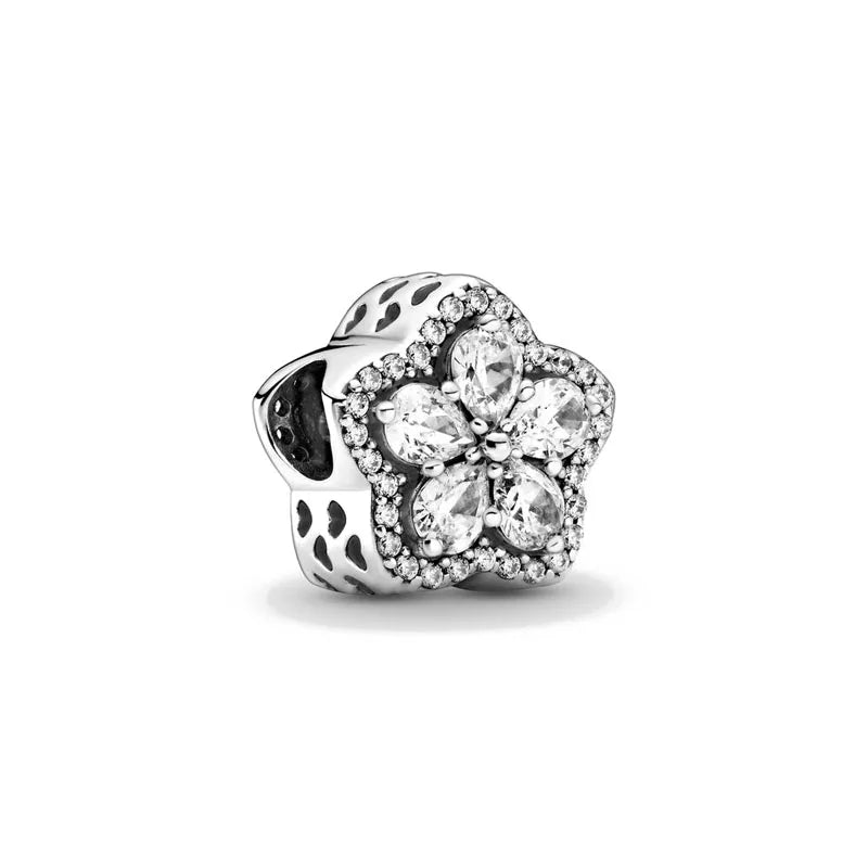NEW 925 Sterling Silver Charm Fit Original Bracelet Accessories Women Jewelry White Series Football Snake Dreamcatcher Cross