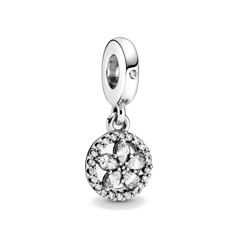 NEW 925 Sterling Silver Charm Fit Original Bracelet Accessories Women Jewelry White Series Football Snake Dreamcatcher Cross