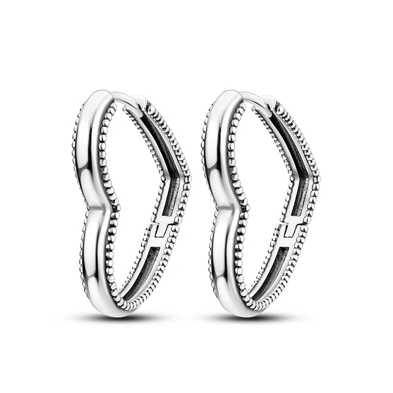 Sparkling Colorful Hoop Earrings 925 Sterling Silver Hypoallergenic Jewelry Embellished With Zircon Elegant Luxury Style Female