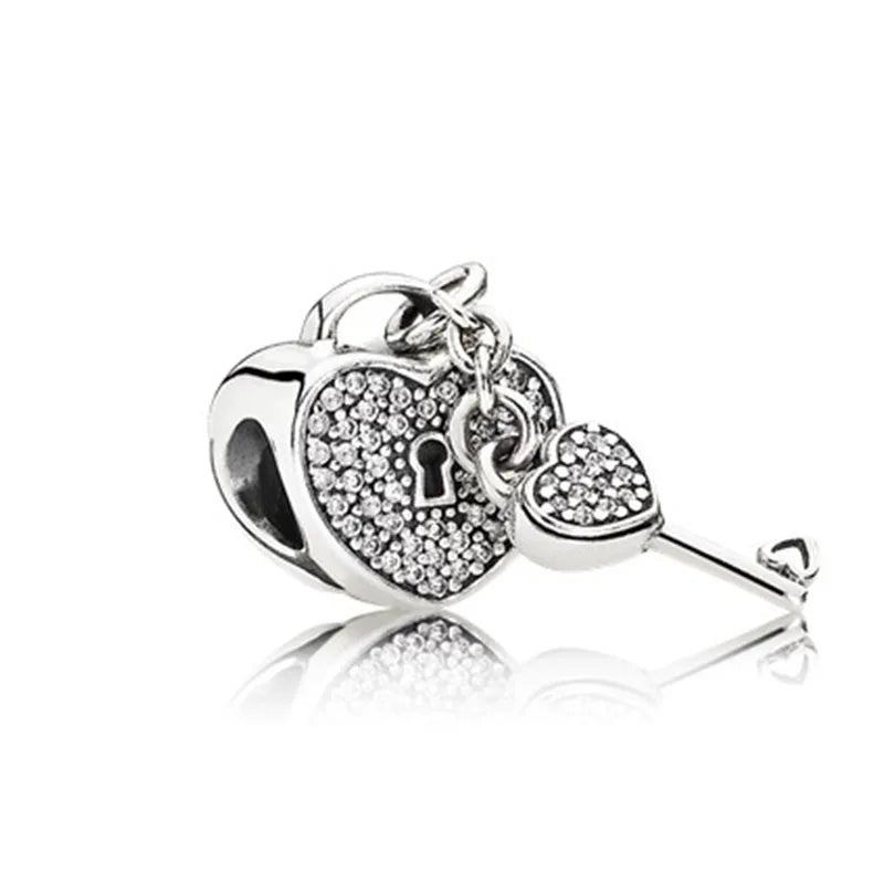 NEW 925 Sterling Silver Charm Fit Original Bracelet Accessories Women Jewelry White Series Football Snake Dreamcatcher Cross