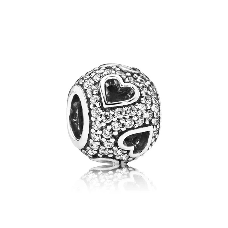 NEW 925 Sterling Silver Charm Fit Original Bracelet Accessories Women Jewelry White Series Football Snake Dreamcatcher Cross