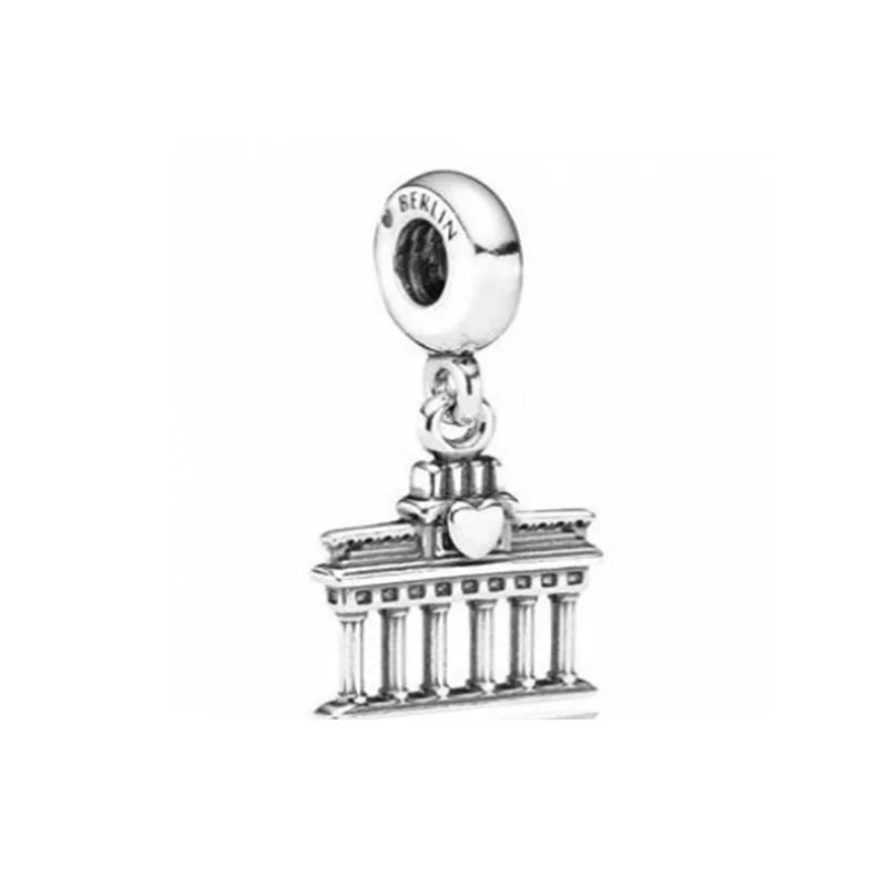 NEW 925 Sterling Silver Charm Fit Original Bracelet Accessories Women Jewelry White Series Football Snake Dreamcatcher Cross