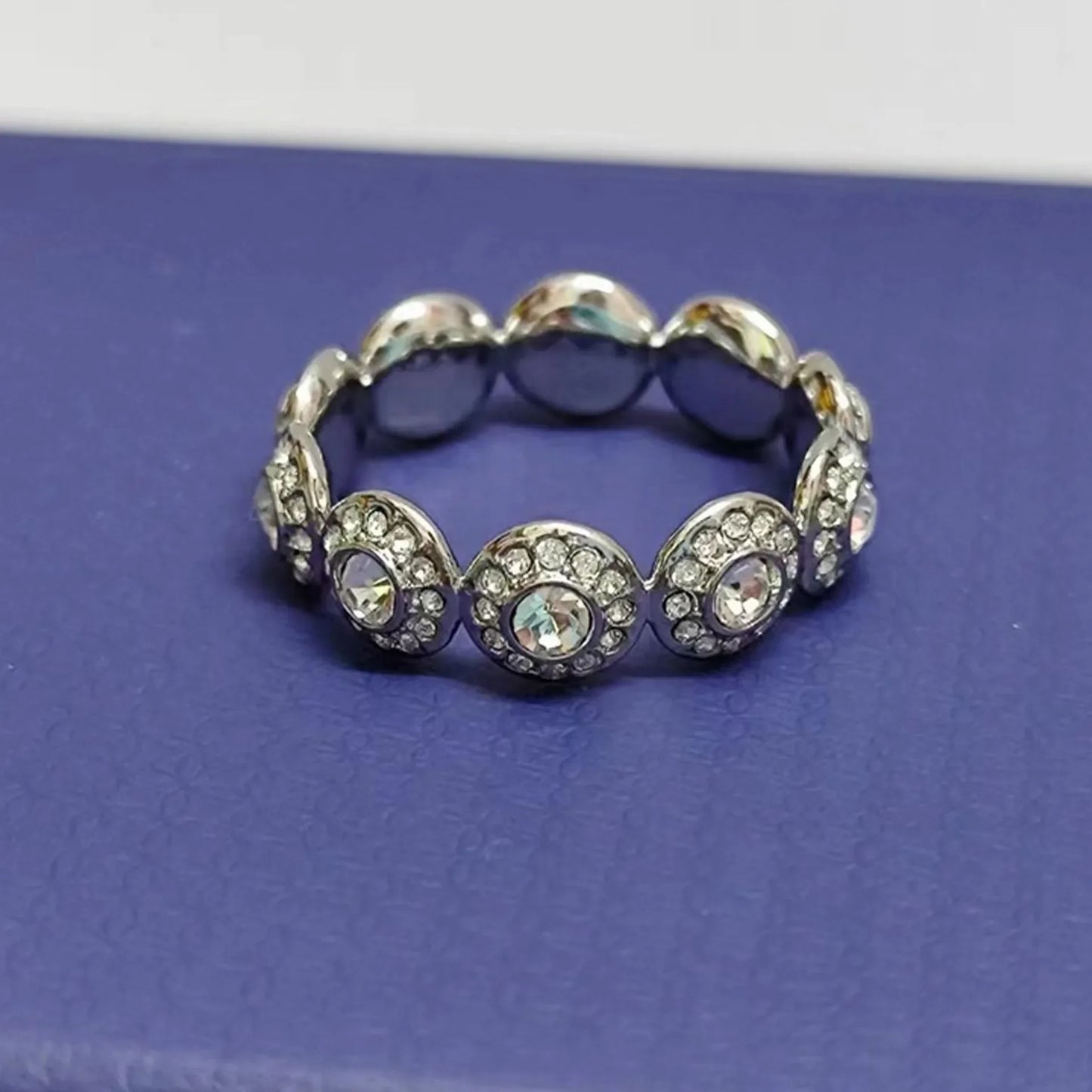 swarovski  2026 New Original Round Water Drop Crystal High Jewelry Set Fashion Dazzling Women's Bracelet Earring Necklace Ring Wedding Gift