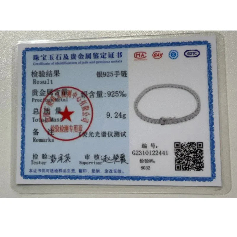 Color Full 2/2.5/3/4/5/6.5mm Moissanite Tennis Bracelet For Women S925 Plated 18K Rose Gold Diamond Link Bracelets