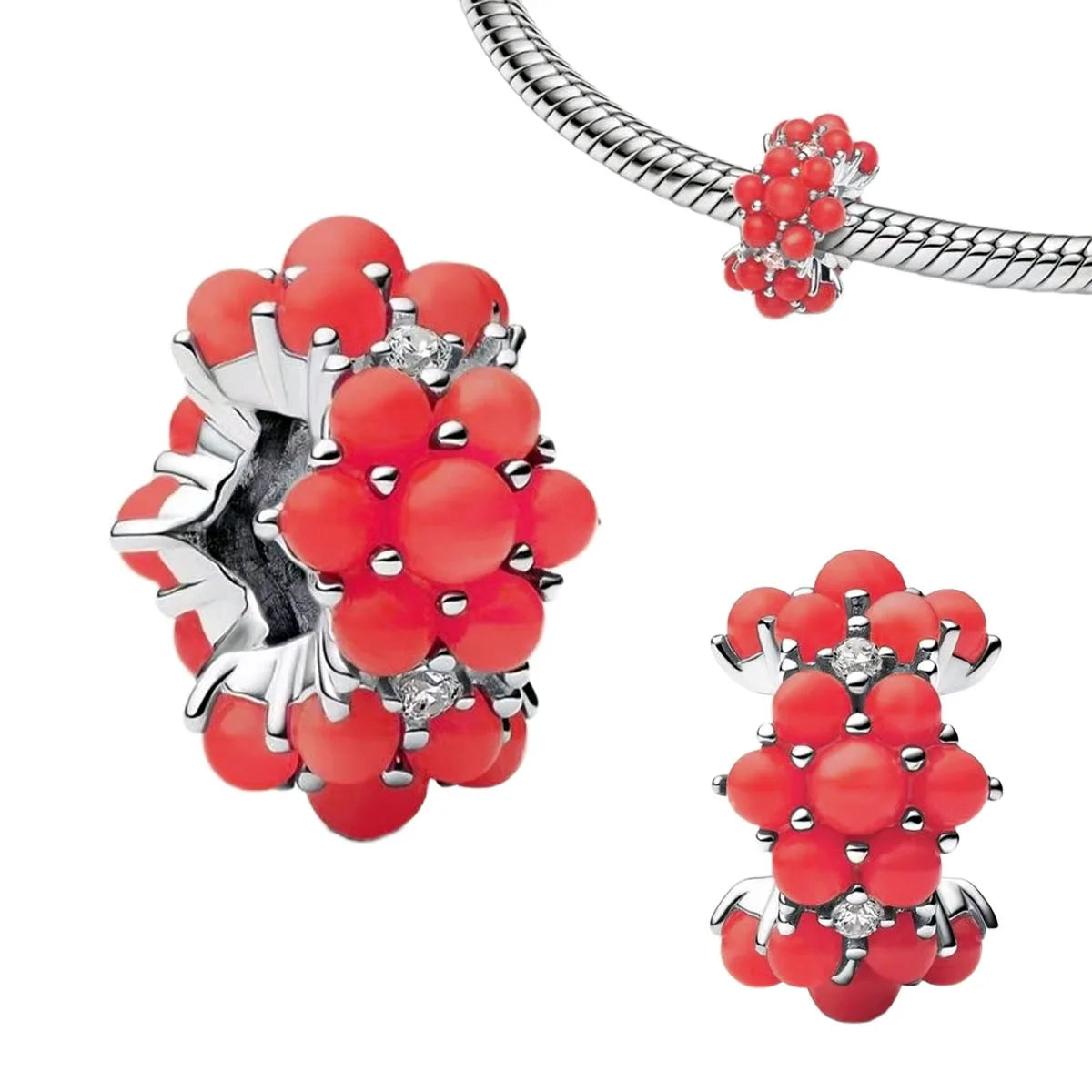 Vintage 925 Sterling Silver Charms Plum Blossom Snake Seal Pendants Beads For Original Bracelets Necklace Women DIY Jewelry Gift