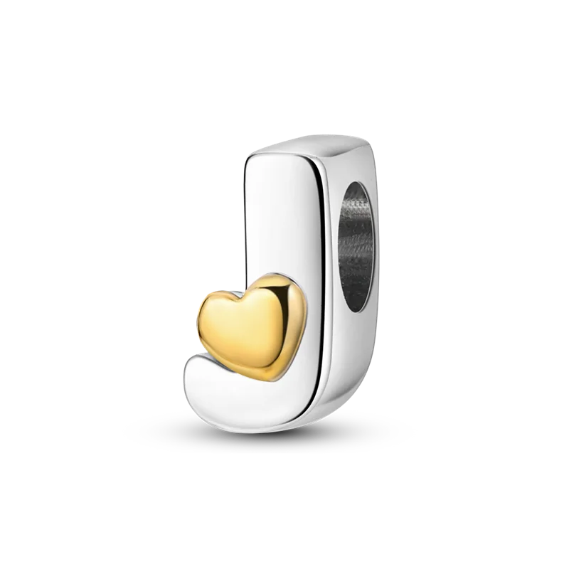 Fit Original Bangle Bracelet DIY A-Z Alphabet Charms Bead 925 Sterling Silver CZ Zircon LOVE Letter Dangle Pendant Jewelry Gift