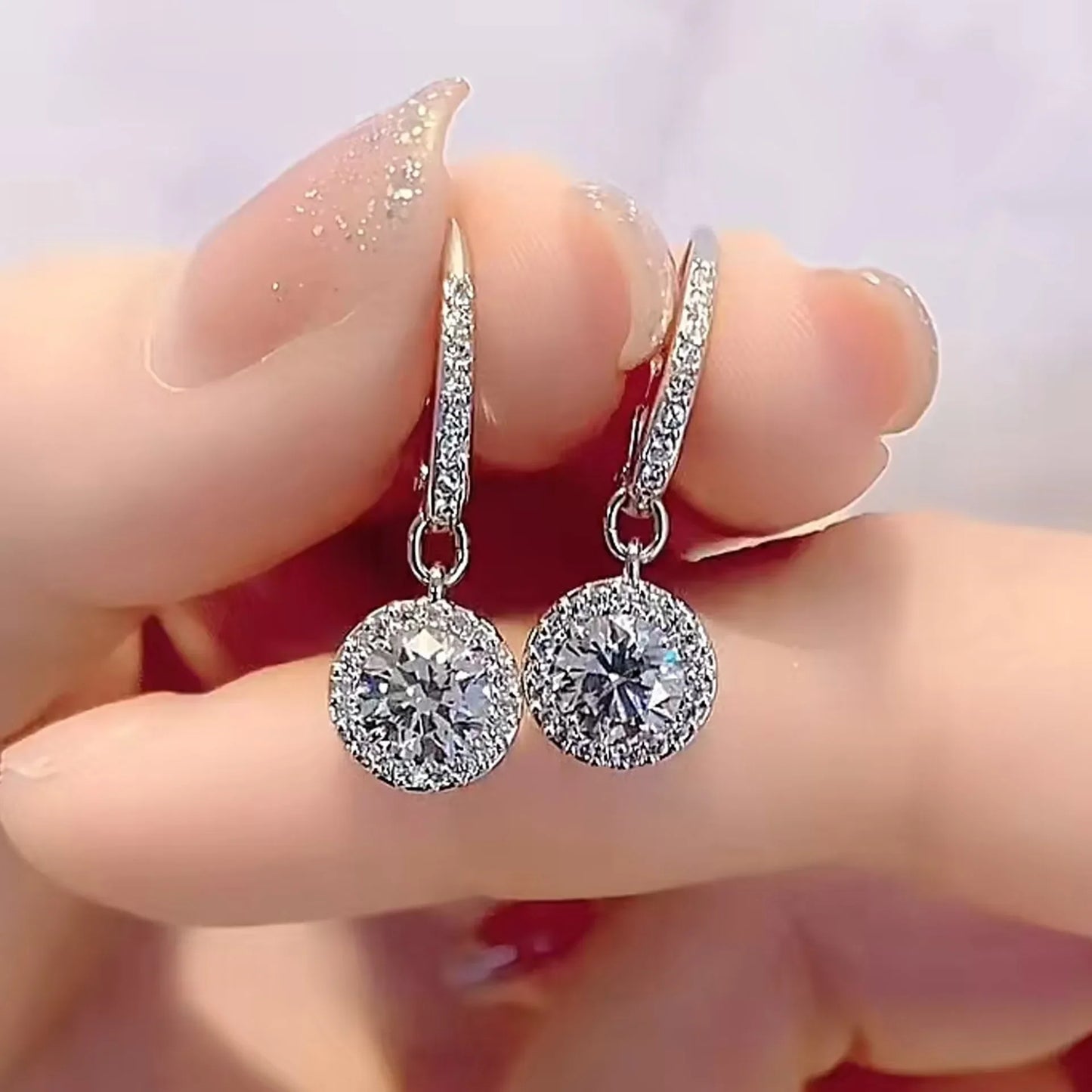 swarovski  2026 New Original Round Water Drop Crystal High Jewelry Set Fashion Dazzling Women's Bracelet Earring Necklace Ring Wedding Gift
