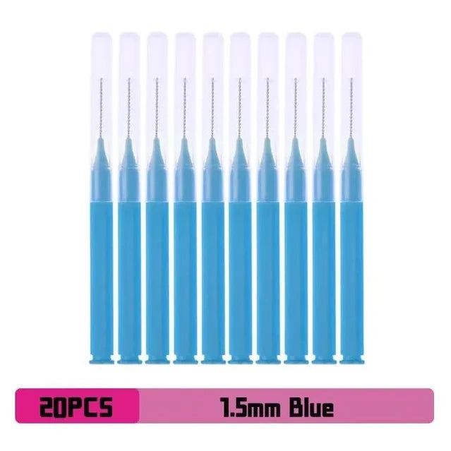 Interdental Brush Box Interdental Brush 20 Pieces Clean Tooth Gap Braces Gap Straight Orthodontic Interdental Brush