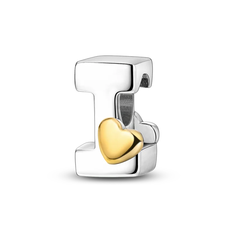 Fit Original Bangle Bracelet DIY A-Z Alphabet Charms Bead 925 Sterling Silver CZ Zircon LOVE Letter Dangle Pendant Jewelry Gift