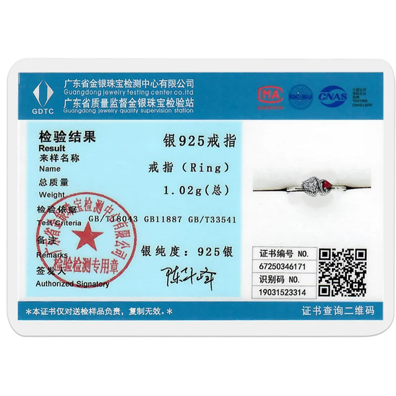 New Silver S925 Shiny Red Heart-shaped Jewelry Sets Double Heart Classic Ring Necklace Earrings Luxury Jewelry Gifts for Women