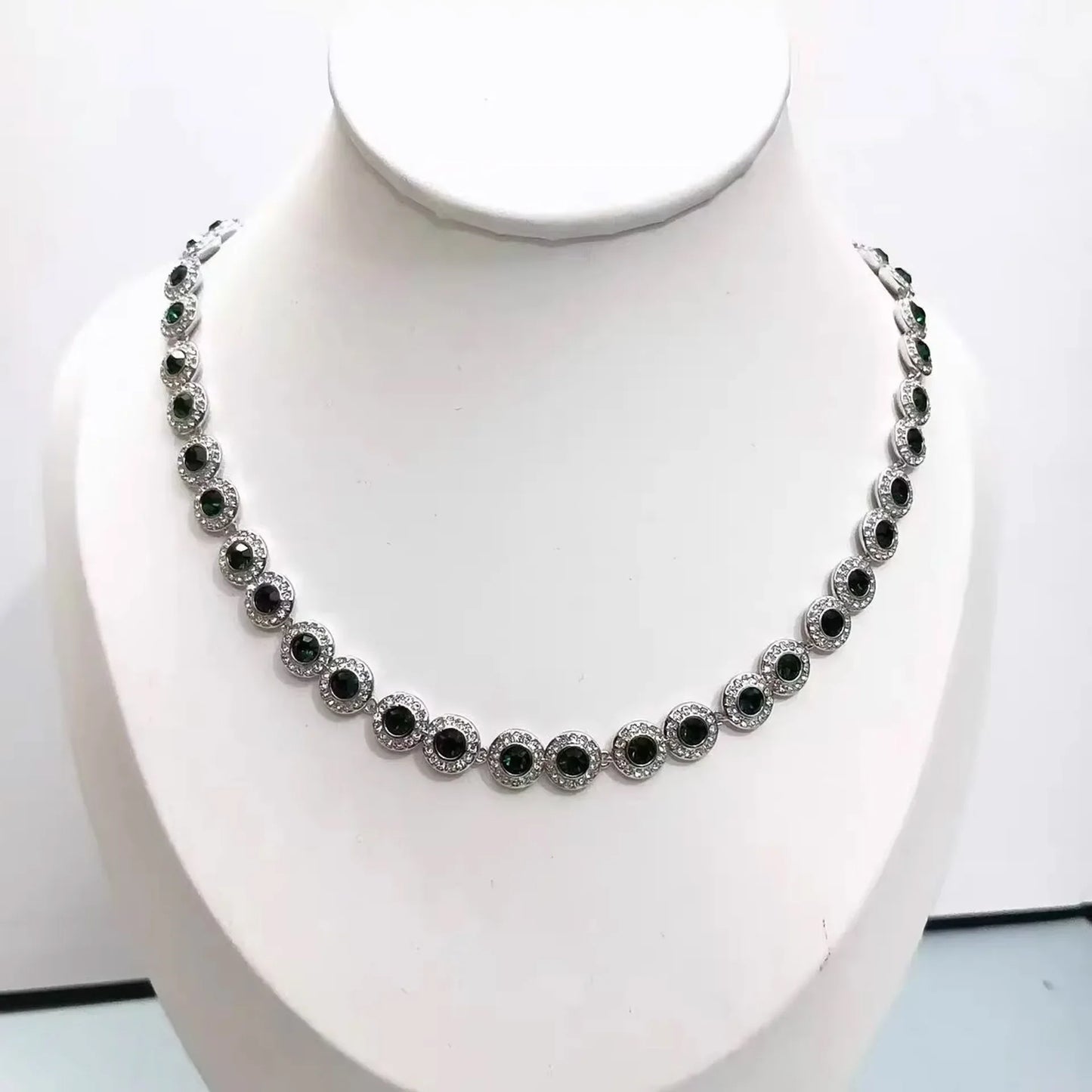 swarovski  2026 New Original Round Water Drop Crystal High Jewelry Set Fashion Dazzling Women's Bracelet Earring Necklace Ring Wedding Gift