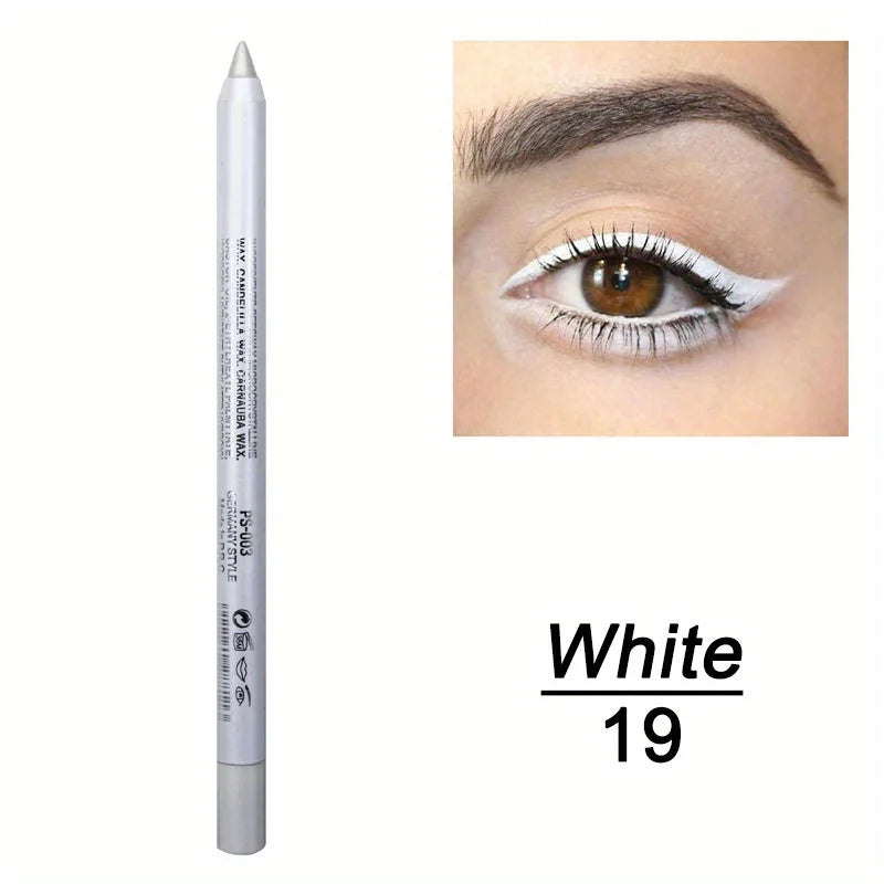 Smudge-Proof High-Shine Waterproof Eyeliner Pencil - Long-Lasting, Ethically Made, Black & Multicolor Options