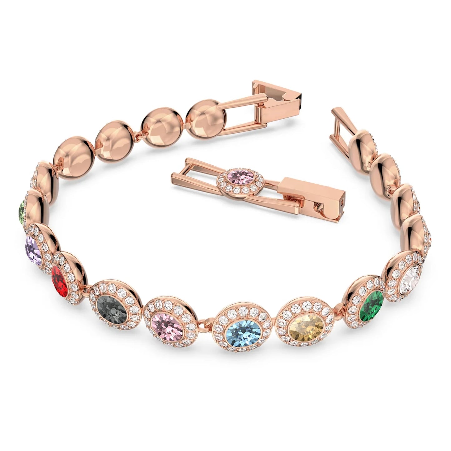 swarovski \ Silver Gold Color Angelic Pave Bracelet for Women Wedding Friends Party Bangles Genuine Crystals from Austria Jewelry