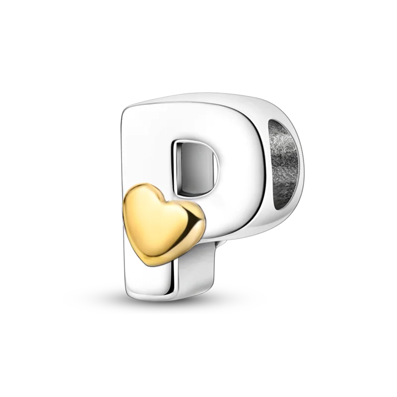 Fit Original Bangle Bracelet DIY A-Z Alphabet Charms Bead 925 Sterling Silver CZ Zircon LOVE Letter Dangle Pendant Jewelry Gift