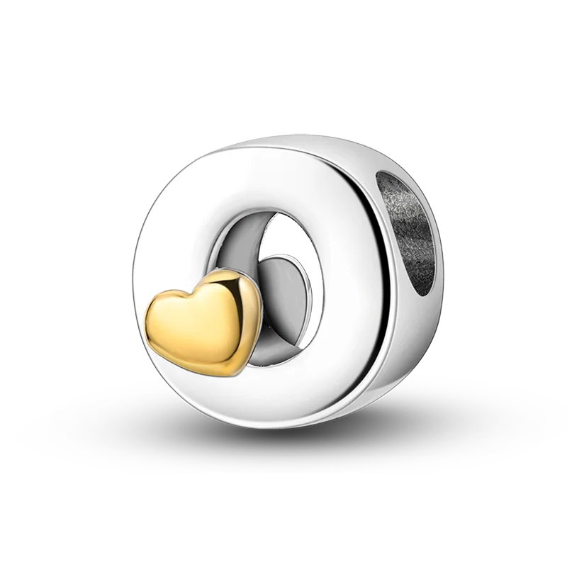 Fit Original Bangle Bracelet DIY A-Z Alphabet Charms Bead 925 Sterling Silver CZ Zircon LOVE Letter Dangle Pendant Jewelry Gift