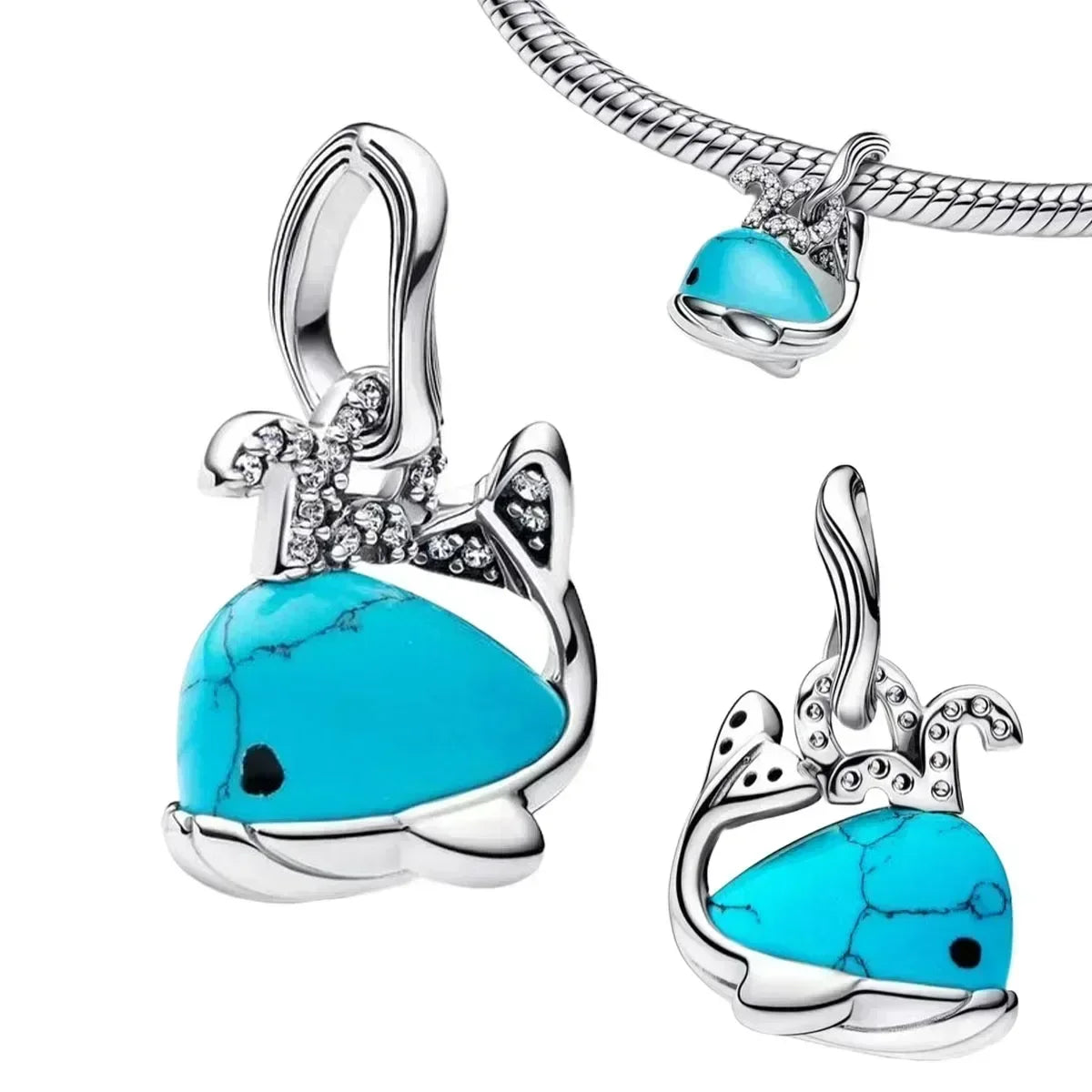 Vintage 925 Sterling Silver Charms Plum Blossom Snake Seal Pendants Beads For Original Bracelets Necklace Women DIY Jewelry Gift