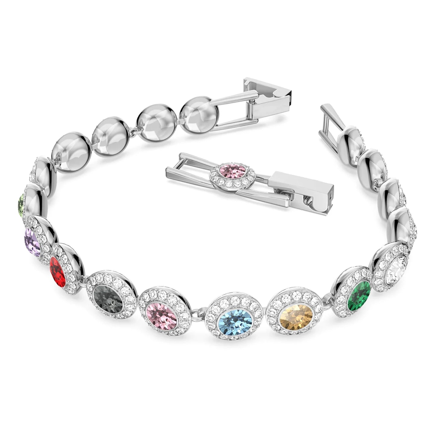 swarovski \ Silver Gold Color Angelic Pave Bracelet for Women Wedding Friends Party Bangles Genuine Crystals from Austria Jewelry