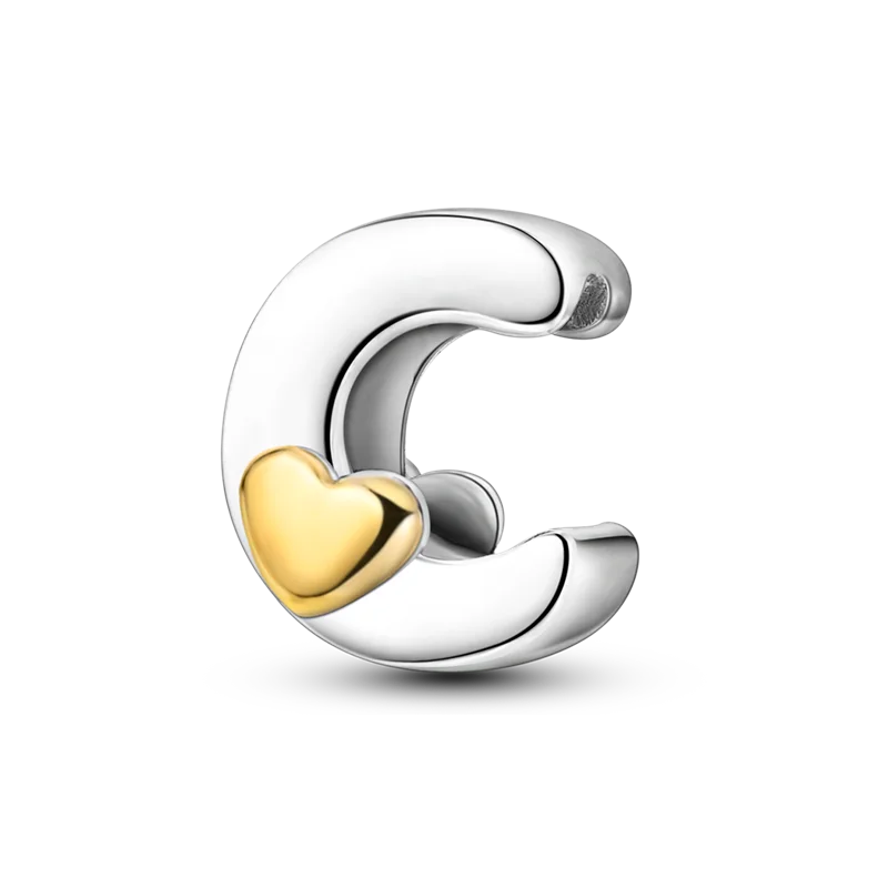 Fit Original Bangle Bracelet DIY A-Z Alphabet Charms Bead 925 Sterling Silver CZ Zircon LOVE Letter Dangle Pendant Jewelry Gift