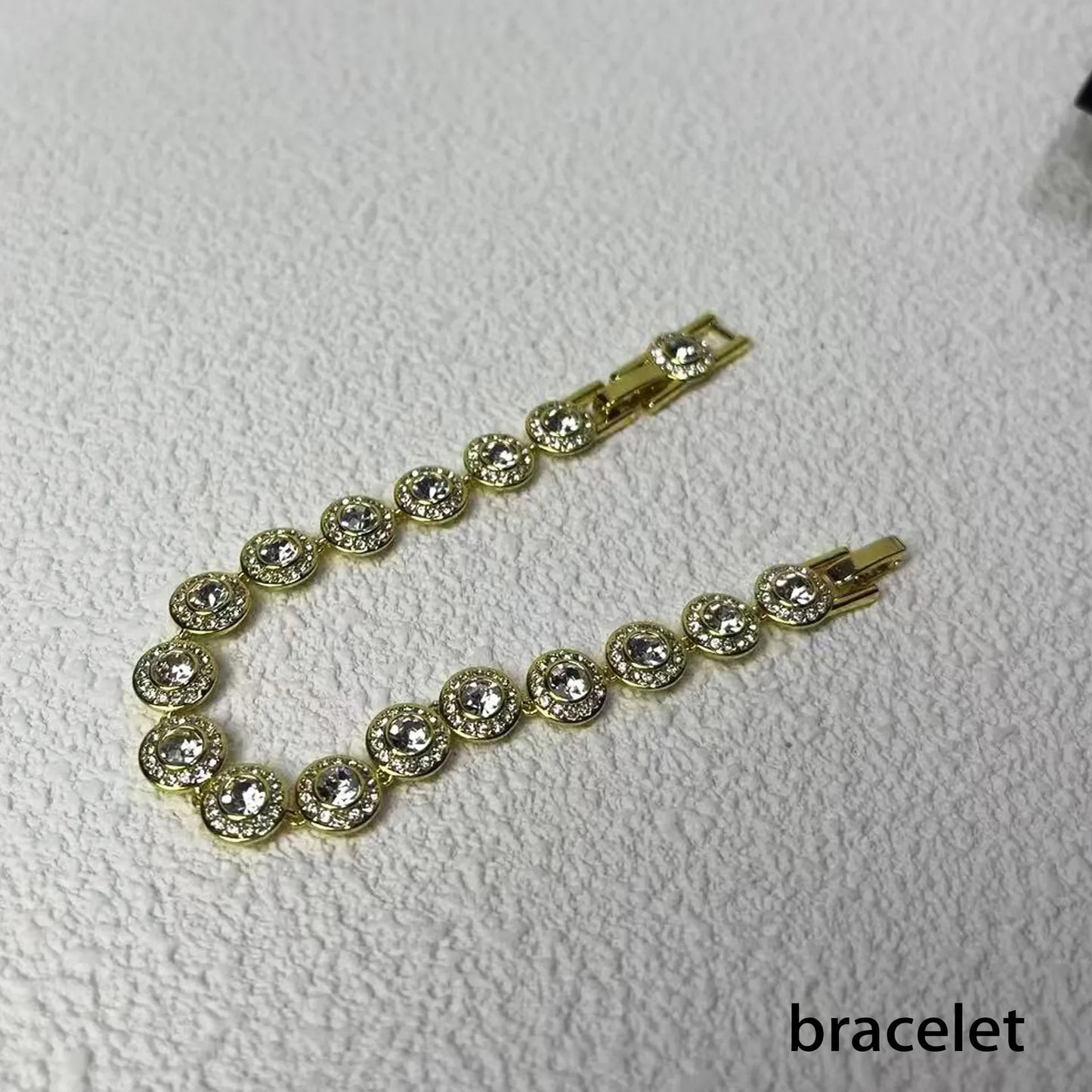 swarovski  2026 New Original Round Water Drop Crystal High Jewelry Set Fashion Dazzling Women's Bracelet Earring Necklace Ring Wedding Gift