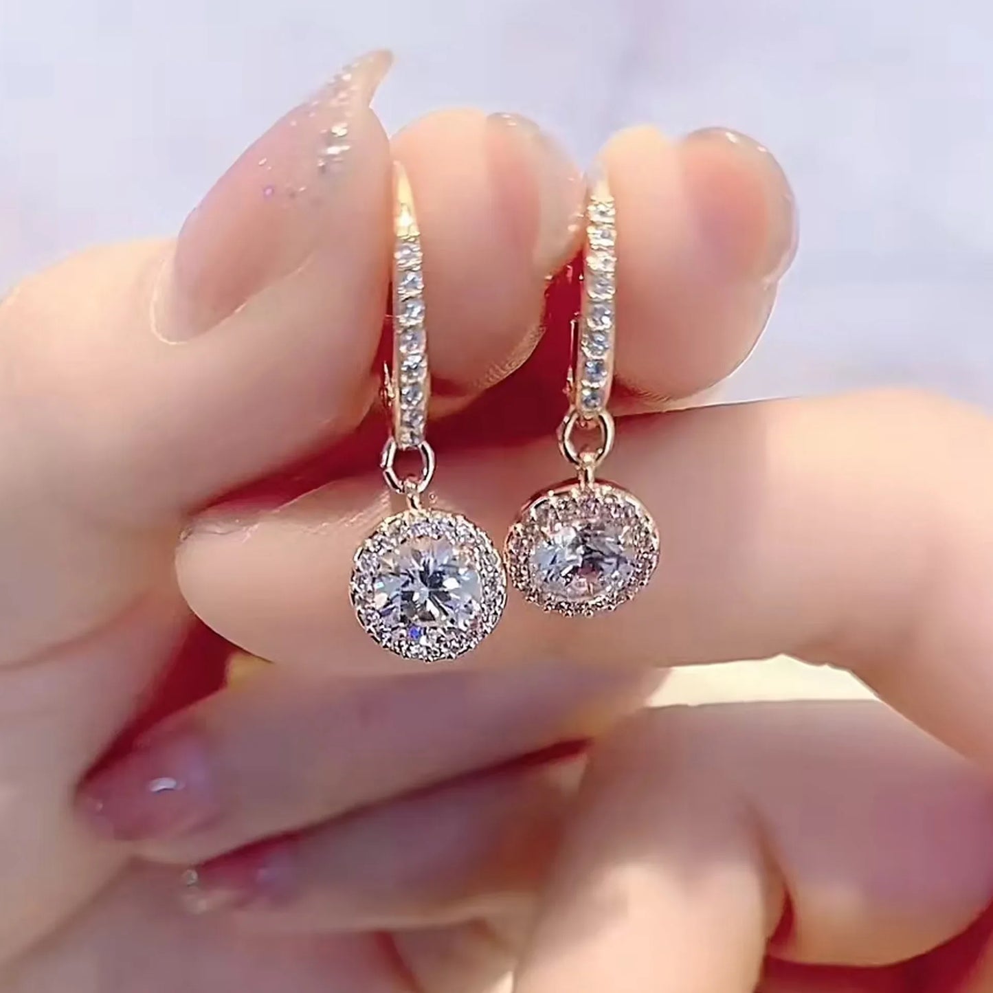 swarovski  2026 New Original Round Water Drop Crystal High Jewelry Set Fashion Dazzling Women's Bracelet Earring Necklace Ring Wedding Gift