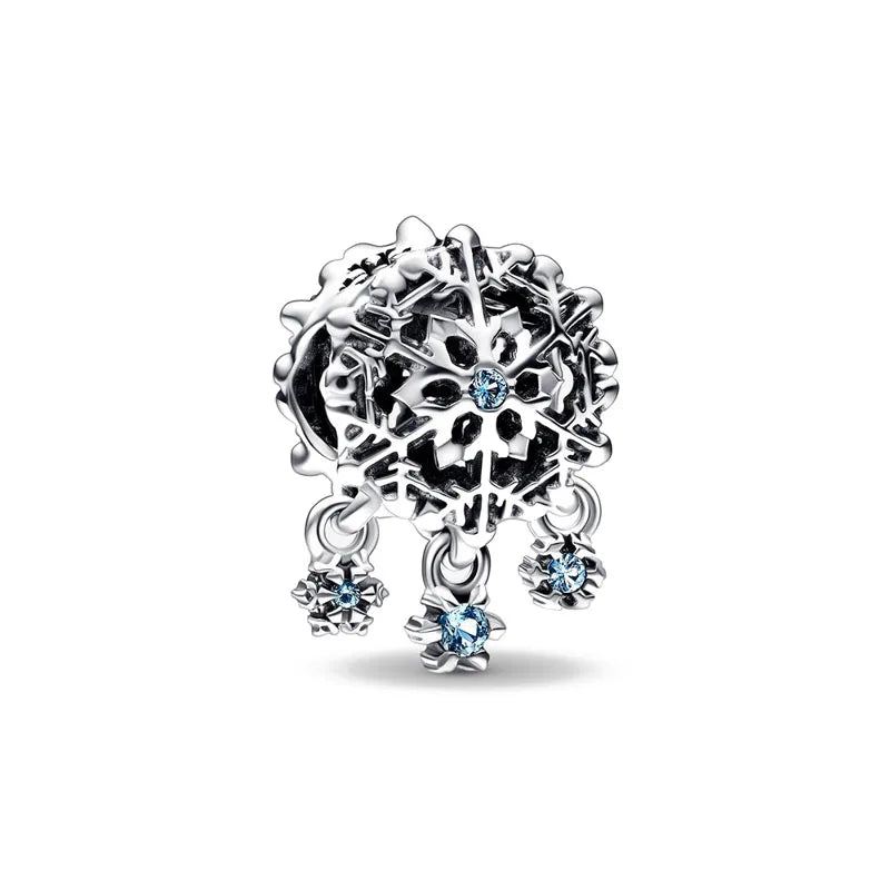 NEW 925 Sterling Silver Charm Fit Original Bracelet Accessories Women Jewelry White Series Football Snake Dreamcatcher Cross
