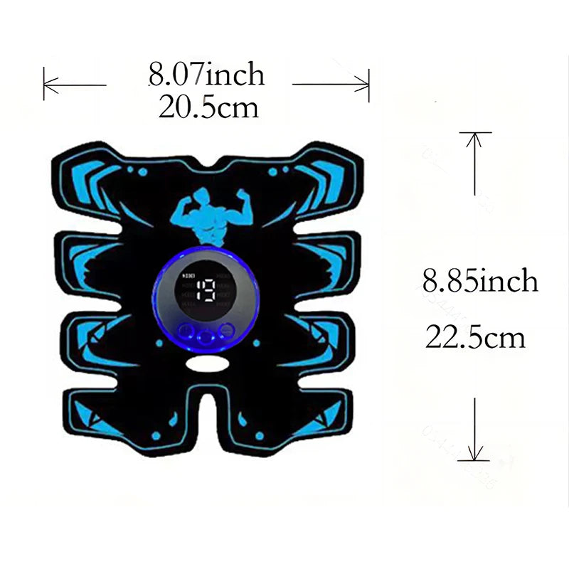 USB Rechargable  Muscle Stimulator ABS Arm 3 IN 1 Trainer Pad Wireless Smart Fitness Abdominal Training Electric Body Slim