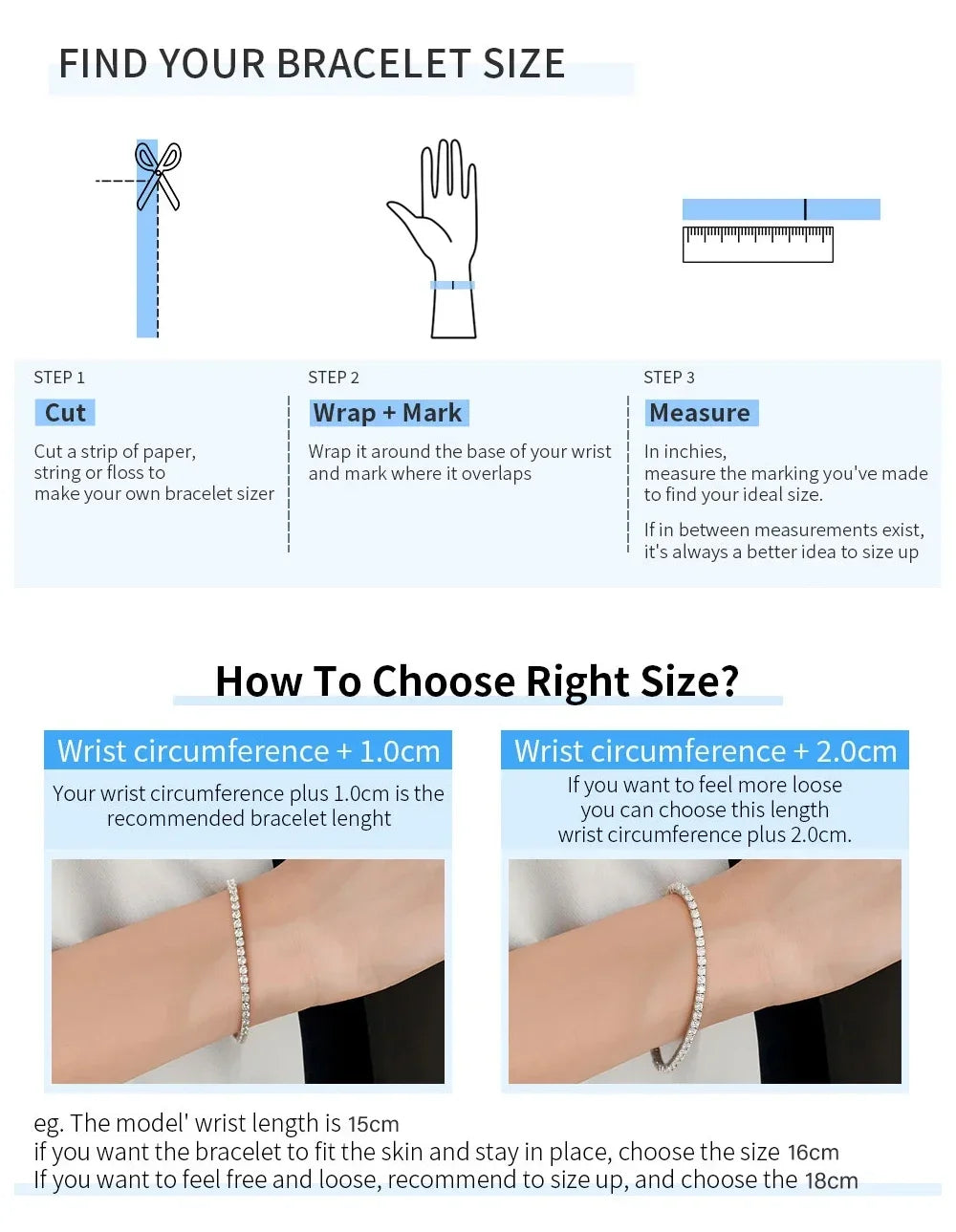 Color Full 2/2.5/3/4/5/6.5mm Moissanite Tennis Bracelet For Women S925 Plated 18K Rose Gold Diamond Link Bracelets