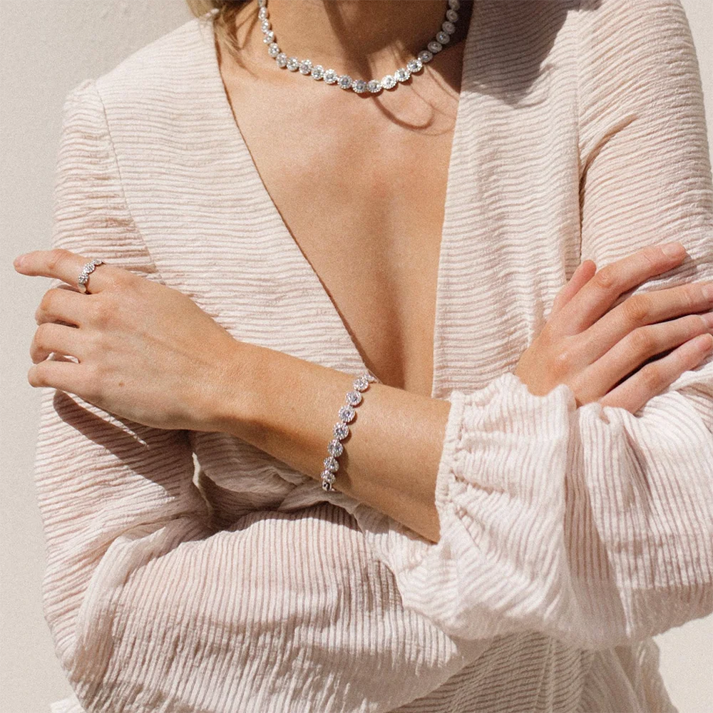 swarovski \ Silver Gold Color Angelic Pave Bracelet for Women Wedding Friends Party Bangles Genuine Crystals from Austria Jewelry